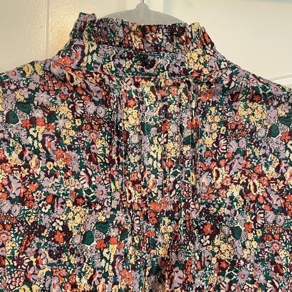 Trovata Birds of Paradise Courtney Henley Ditsy Floral medium 100% cotton blouse - Picture 9 of 9